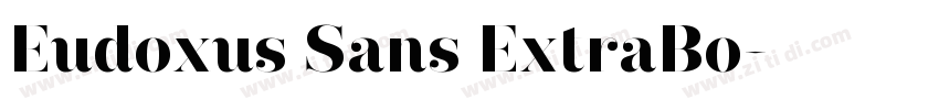 Eudoxus Sans ExtraBo字体转换